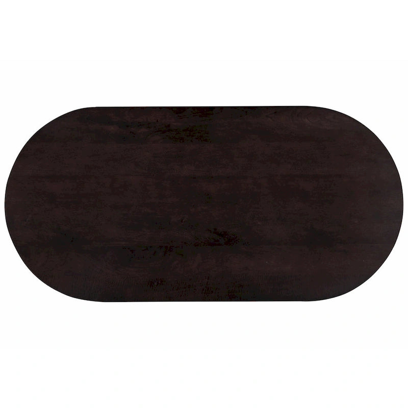 Table basse ovale Genève 51 po en bois brun