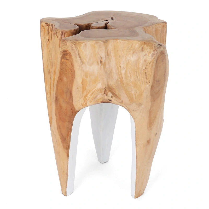 Tabouret Java en racine de teck