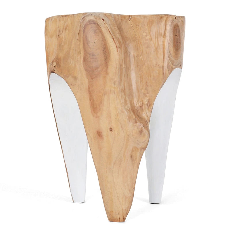 Tabouret Java en racine de teck