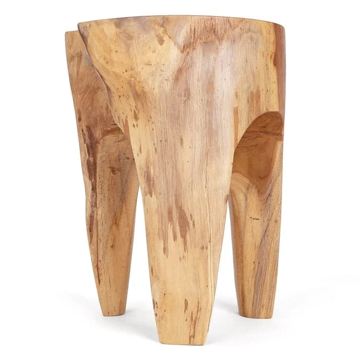 Tabouret Java en racine de teck