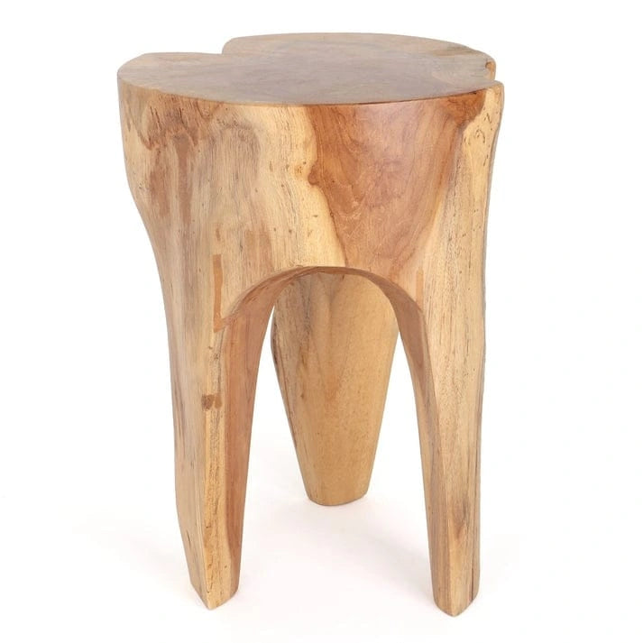 Tabouret Java en racine de teck