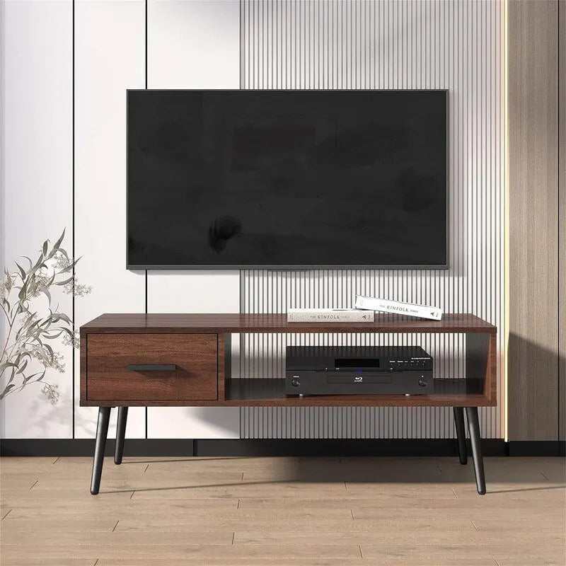 Mobile TV/tavolino da caffè in stile Mid-Century Modern con cassetto - 41.3P x 21.7L x 17.7A
