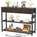 Tavolo da ingresso da 47" con prese e porte USB - 11,8P x 47,2L x 31,8A