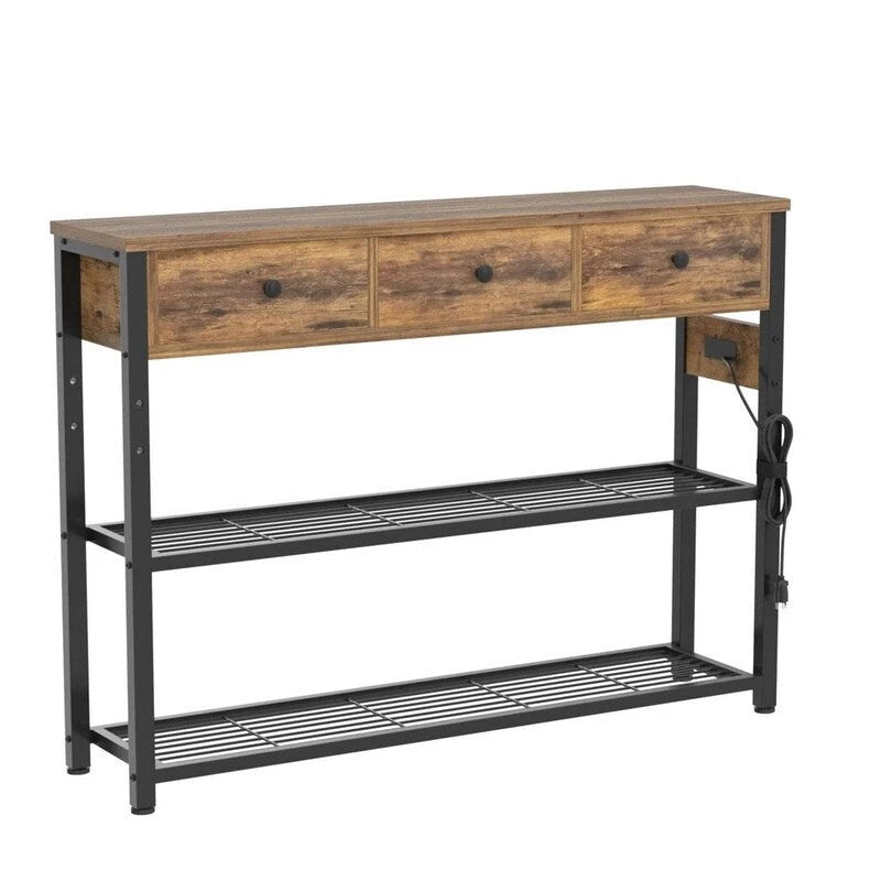Tavolo da ingresso da 47" con prese e porte USB - 11,8P x 47,2L x 31,8A