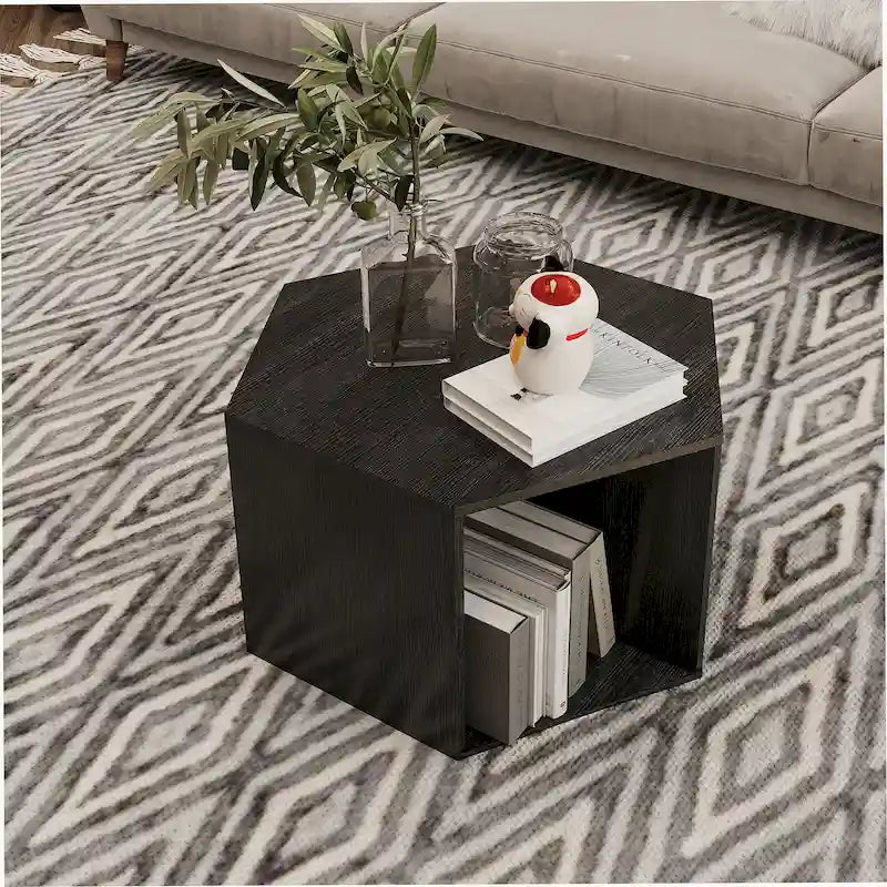Table basse hexagonale, table d'appoint, table de chevet