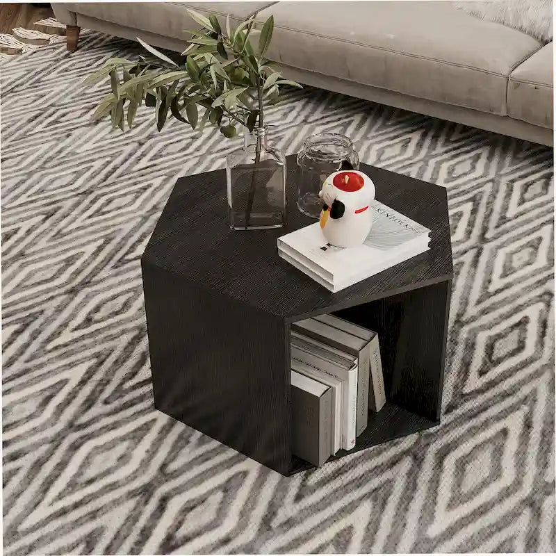 Table basse hexagonale, table d'appoint, table de chevet