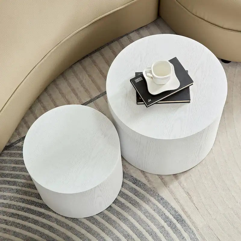 Table basse d'appoint en placage - lot de 2