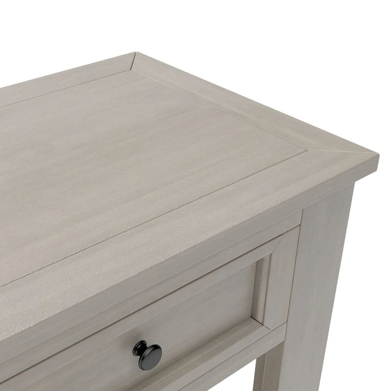 Console 4 tiroirs 1 étagère de style vintage, table d'entrée classique, table de rangement derrière un canapé