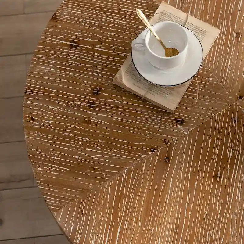 31.29Table Basse Ronde Moderne Rétro avec Raccord