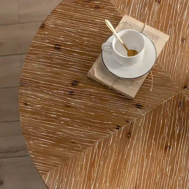 31.29Table Basse Ronde Moderne Rétro avec Raccord