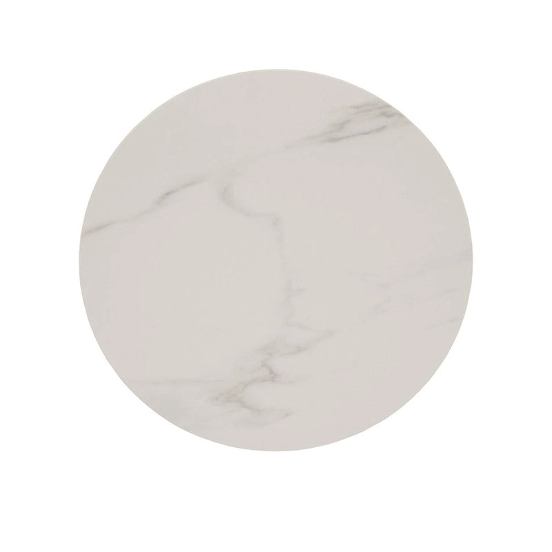 Tavolino Jurmala Glossy Sintered Stone con base in metallo grigio di iNSPIRE Q Modern