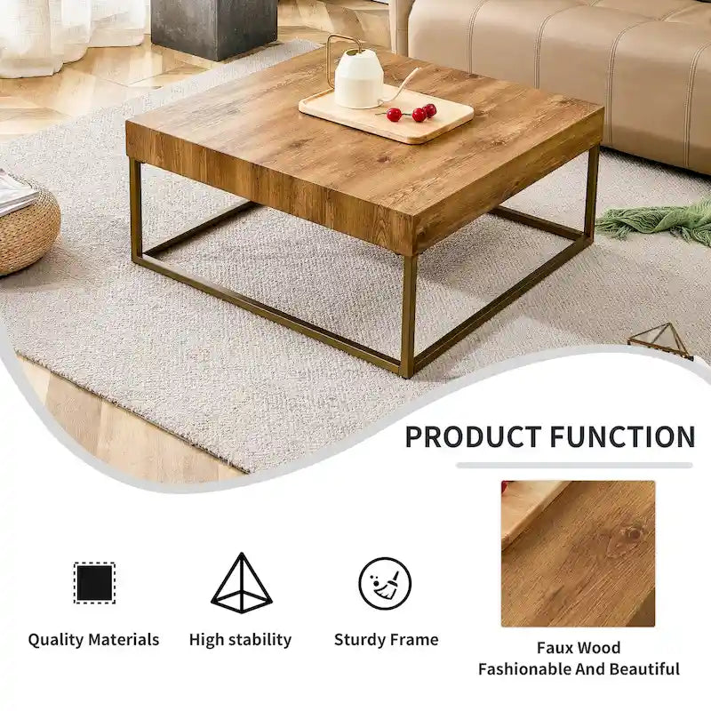 Tavolino da caffè in legno dall'eleganza naturale