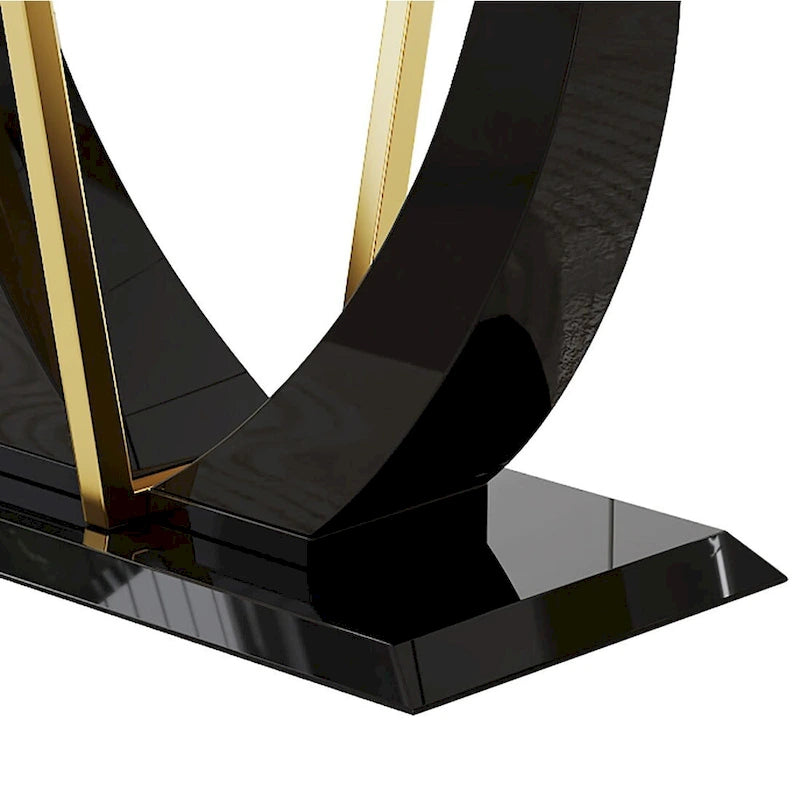 Tavolino da Caffè Rettangolare Moderno ed Elegante con Piano in Vetro e Base in Legno