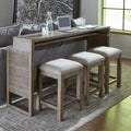 Set Tavolo Consolle da Bar 4 Pezzi Bartlett Field Dusty Taupe