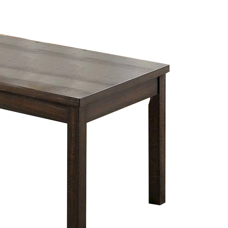 Ensemble de 3 tables basses et tables d'appoint, plateaux en bois, finition marron foncé