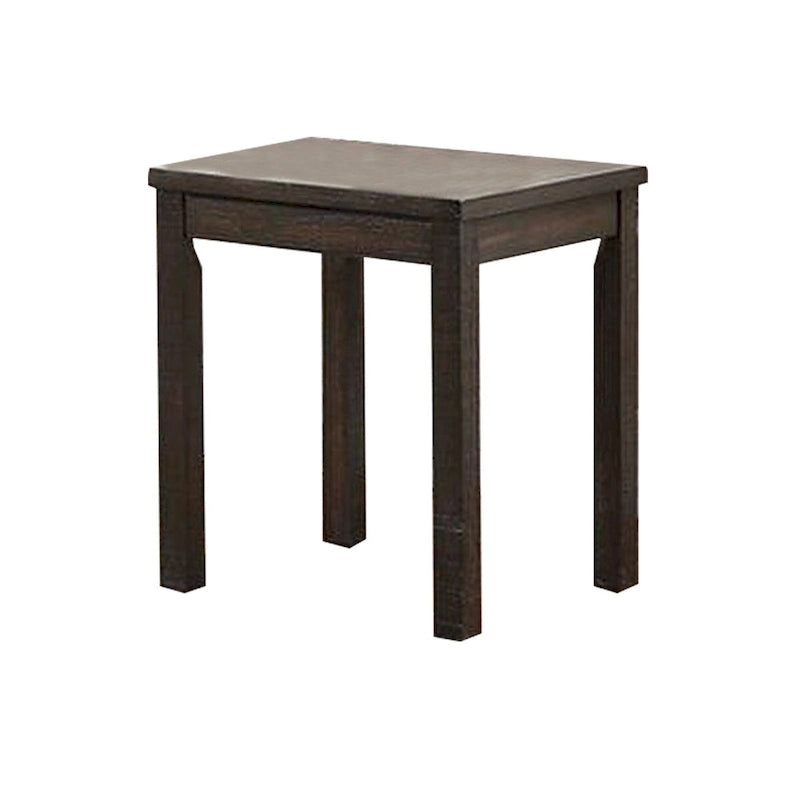 Ensemble de 3 tables basses et tables d'appoint, plateaux en bois, finition marron foncé