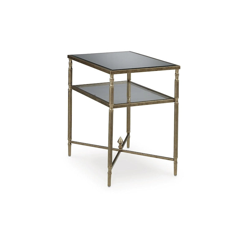 Signature Design by Ashley Cloverty, Tavolino finale dorato - 25.75 L x 18 P x 26 H