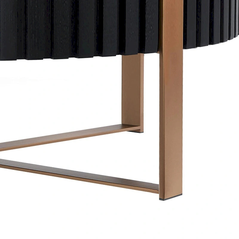 Table Basse Ronde Moderne Faite à la Main 80 cm pour Salon, Petite Table Basse avec Piédestal Robuste