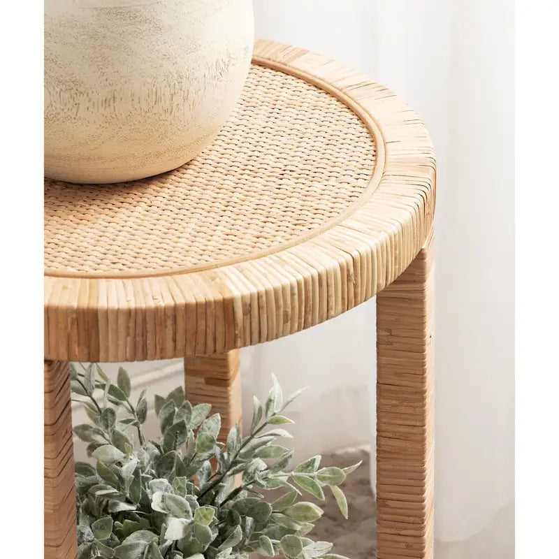 Tavolino in Rattan Rafina di Kate and Laurel - 16x16x24