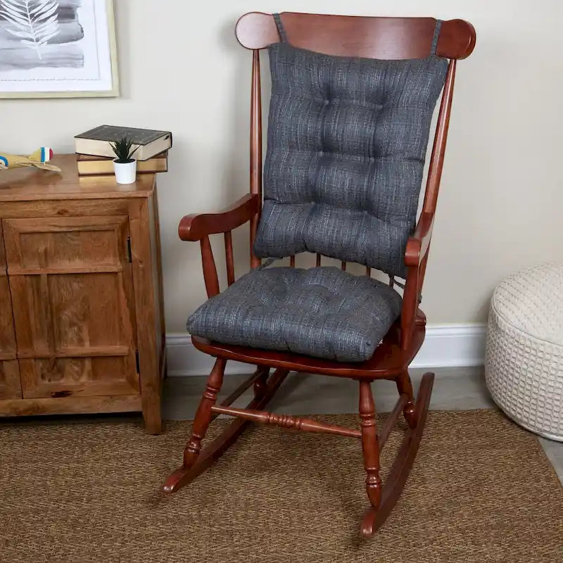 Klear Vu Kahuna Denim Universal Rocker Chair Cushion Set