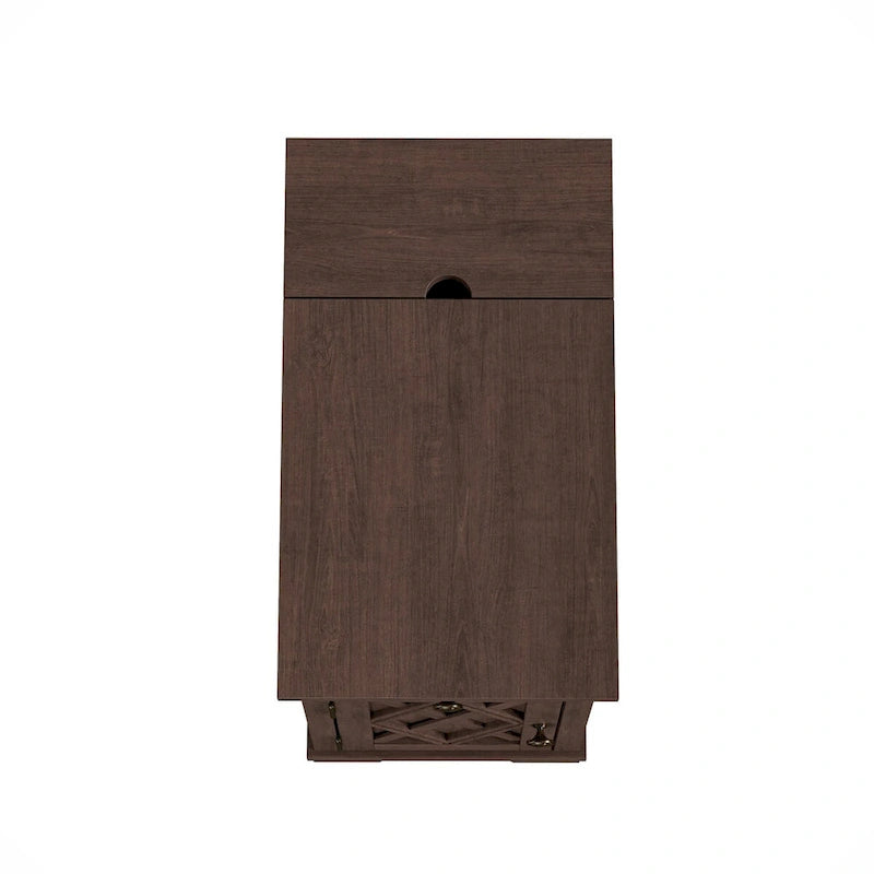 Tavolino/Comodino con ricarica classica con porte USB e vano portaoggetti - 58,4 cm di altezza