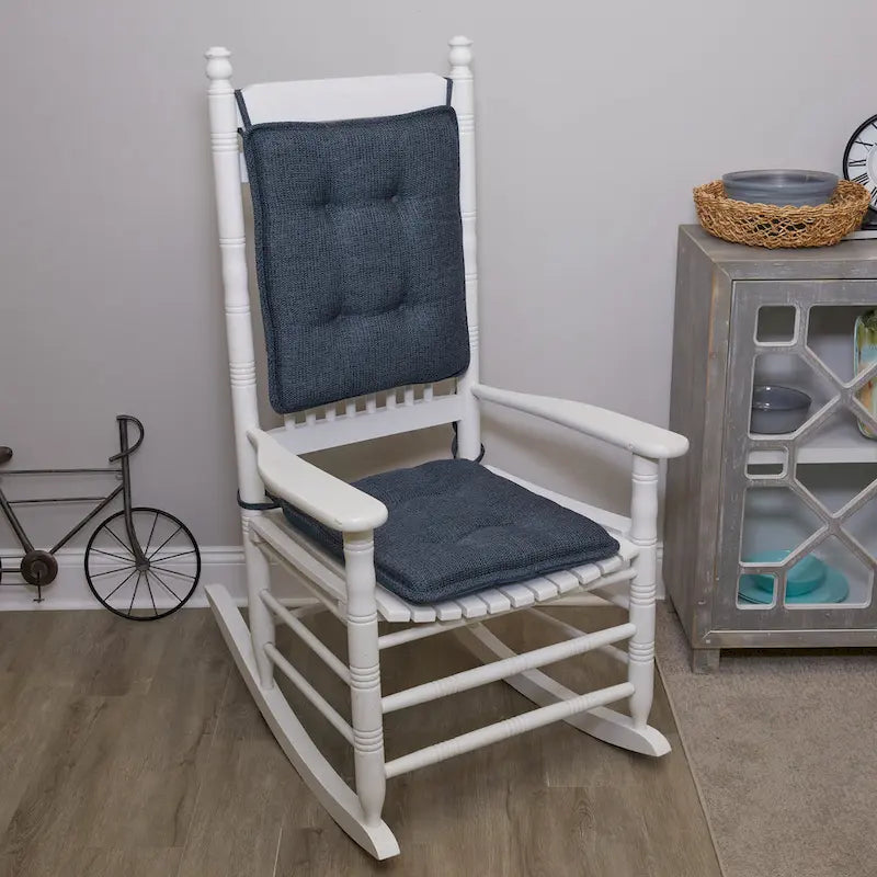 Set di cuscini reversibili in ciniglia per sedia a dondolo