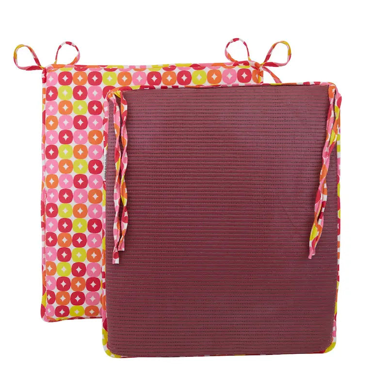 Set di cuscini reversibili in ciniglia per sedia a dondolo