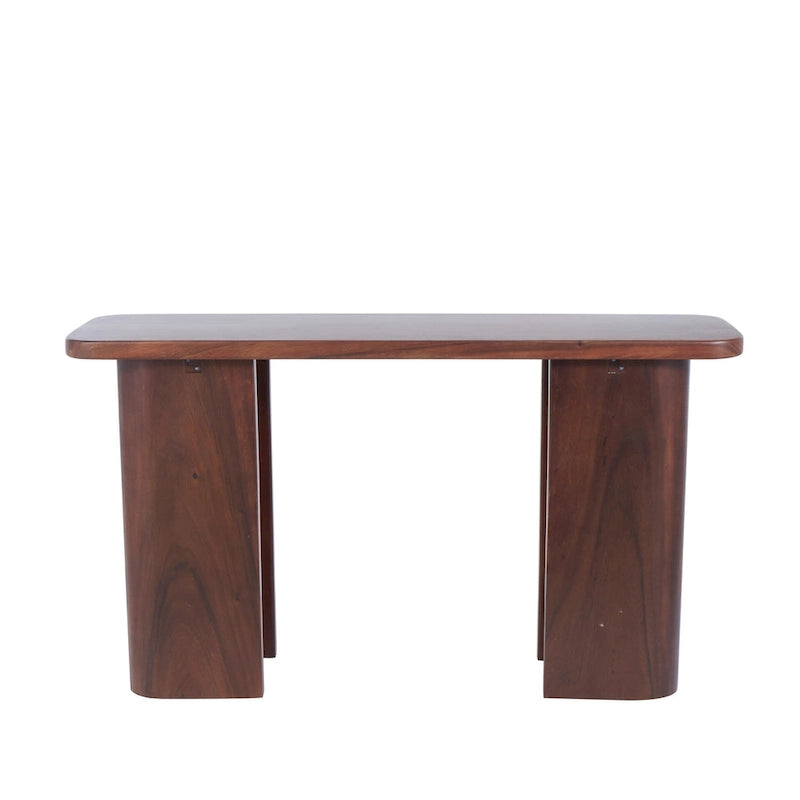 Consolle in legno con pannelli a gambe curve - Marrone Scuro - Roche River Decor