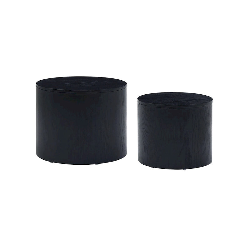 Tavolino da caffè con contenitore, 2 pz