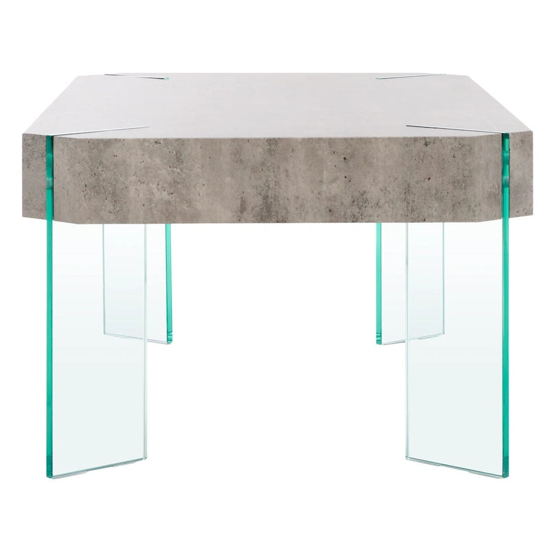 Tavolino da caffè rettangolare contemporaneo SAFAVIEH Home Katelyn con gambe in vetro - 43Px24Lx16A