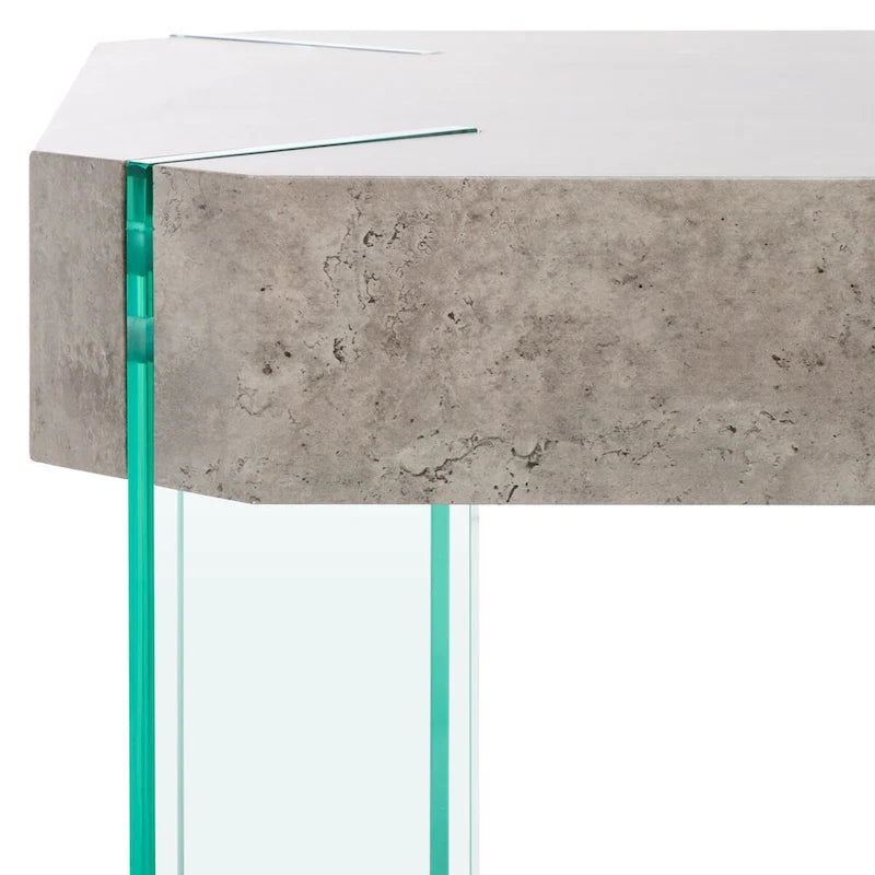 Tavolino da caffè rettangolare contemporaneo SAFAVIEH Home Katelyn con gambe in vetro - 43Px24Lx16A