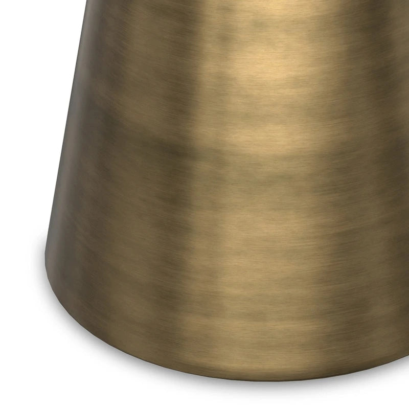 WYNDENHALL Viviana Tavolino laterale moderno in metallo da 40 cm in ottone anticato - 40 cm di larghezza