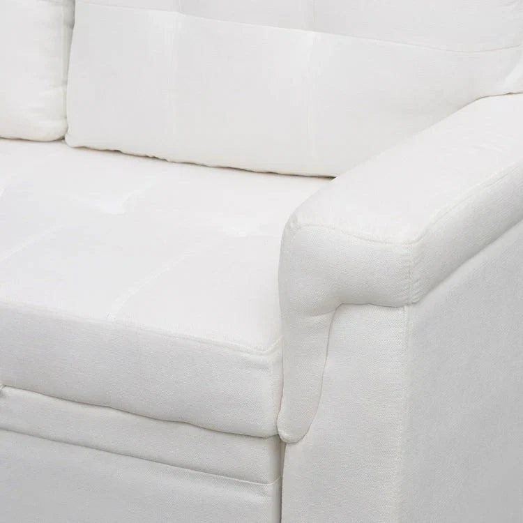 Divano sezionale reversibile con letto estraibile, chaise longue con contenitore nascosto, gambe durevoli,