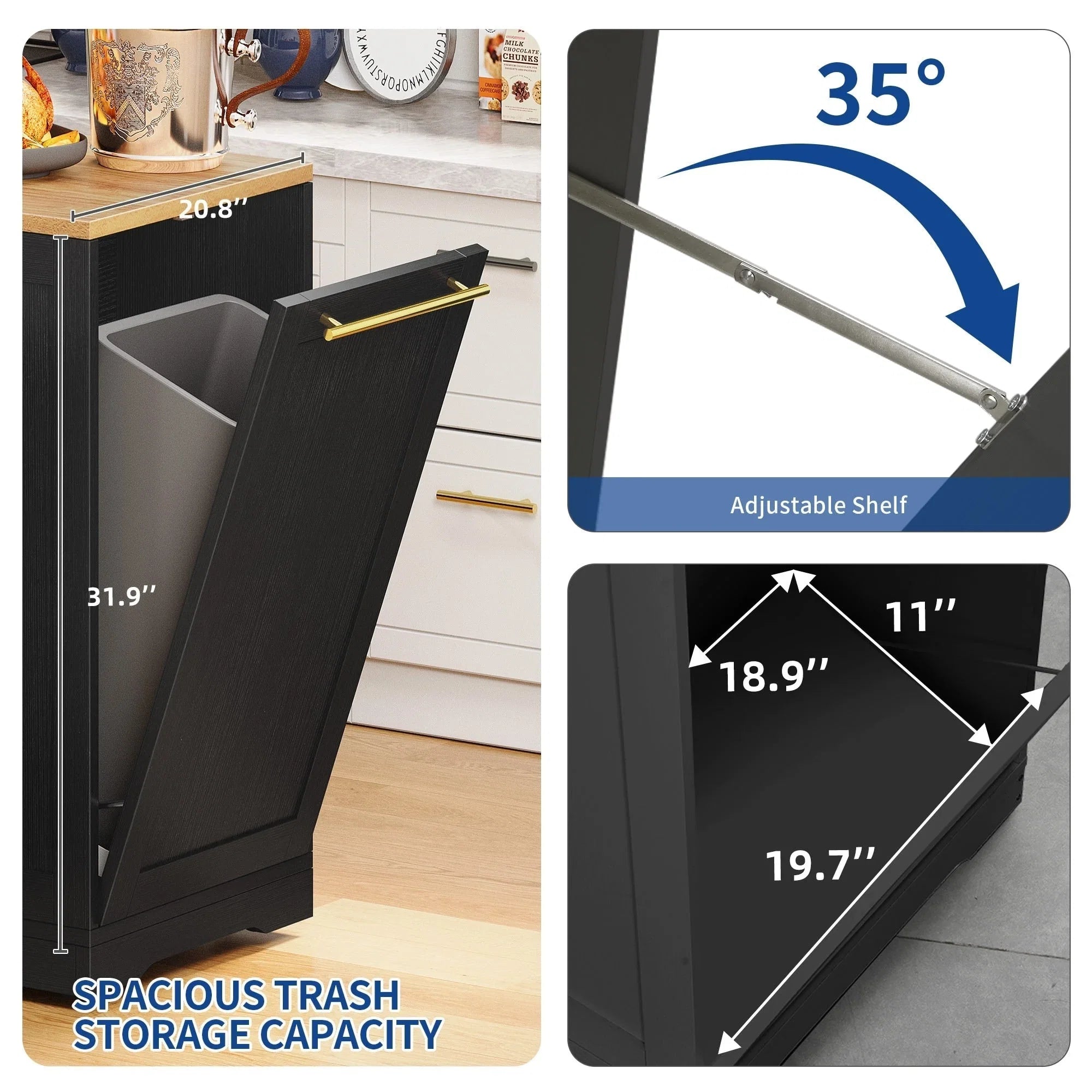 Moasis Carrello da cucina mobile portatile con isola da cucina a rotelle da 53 pollici