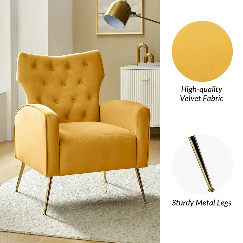 Sedia imbottita Abadiana Accent con base in metallo