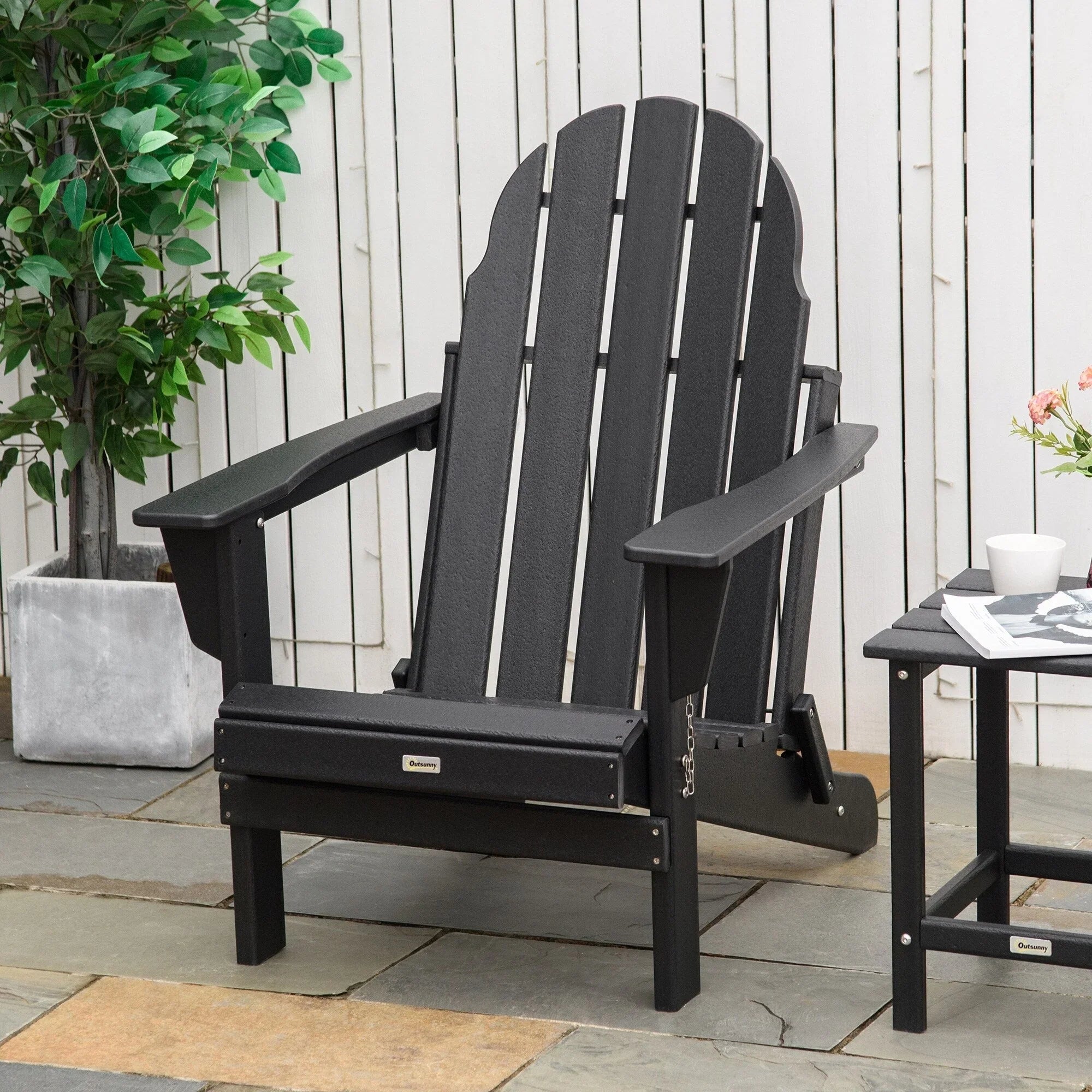 Sedia Adirondack pieghevole, sedie a sdraio in plastica HDPE per esterni per tutte le stagioni, per patio, terrazza e arredi da giardino