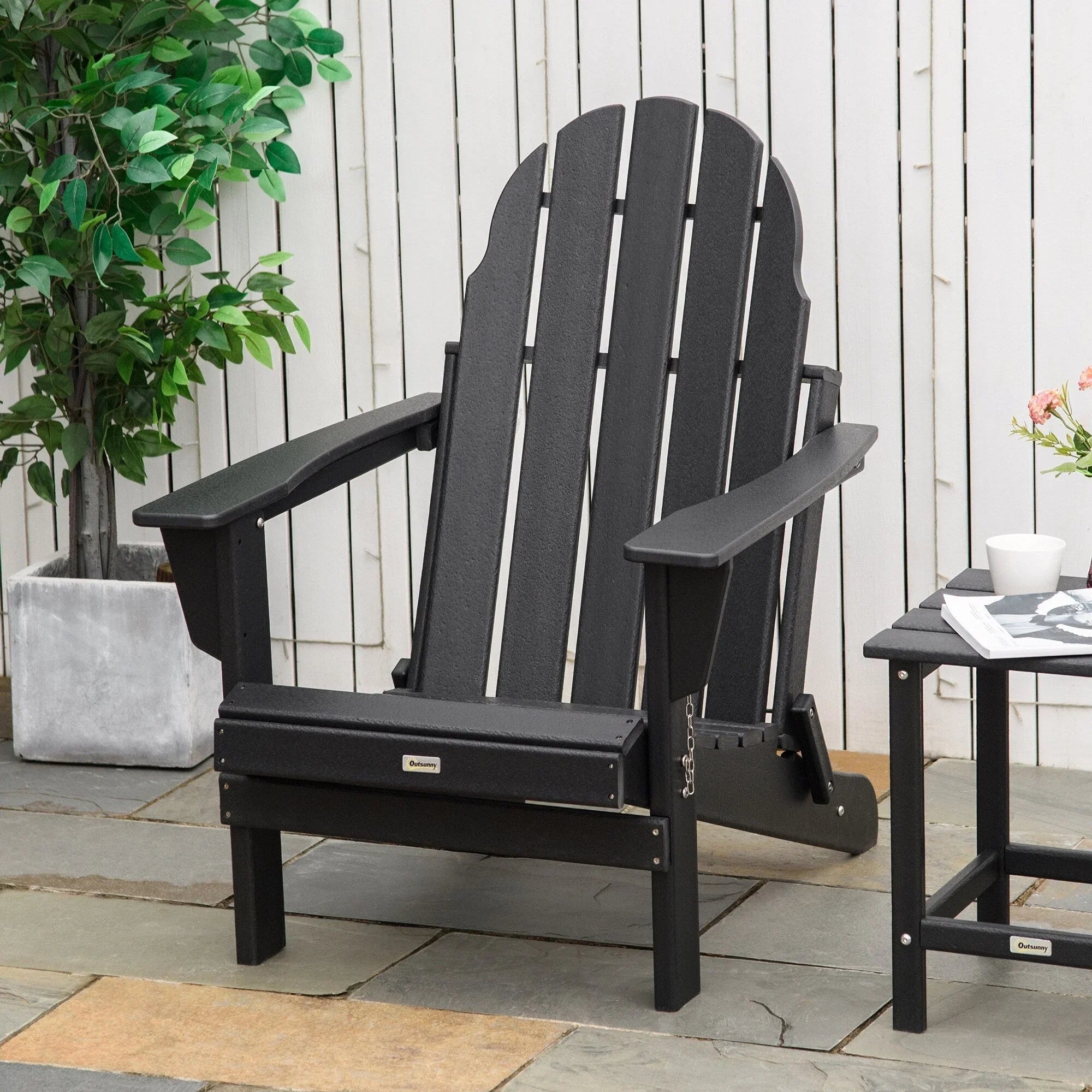 Sedia Adirondack pieghevole, sedie a sdraio in plastica HDPE per esterni per tutte le stagioni, per patio, terrazza e arredi da giardino
