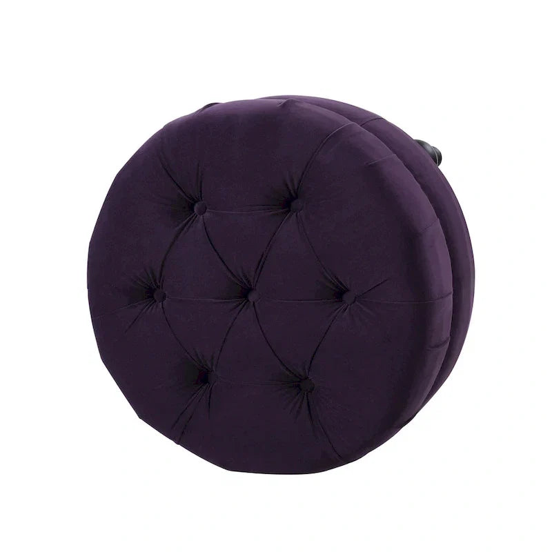 Pouf rotondo trapuntato