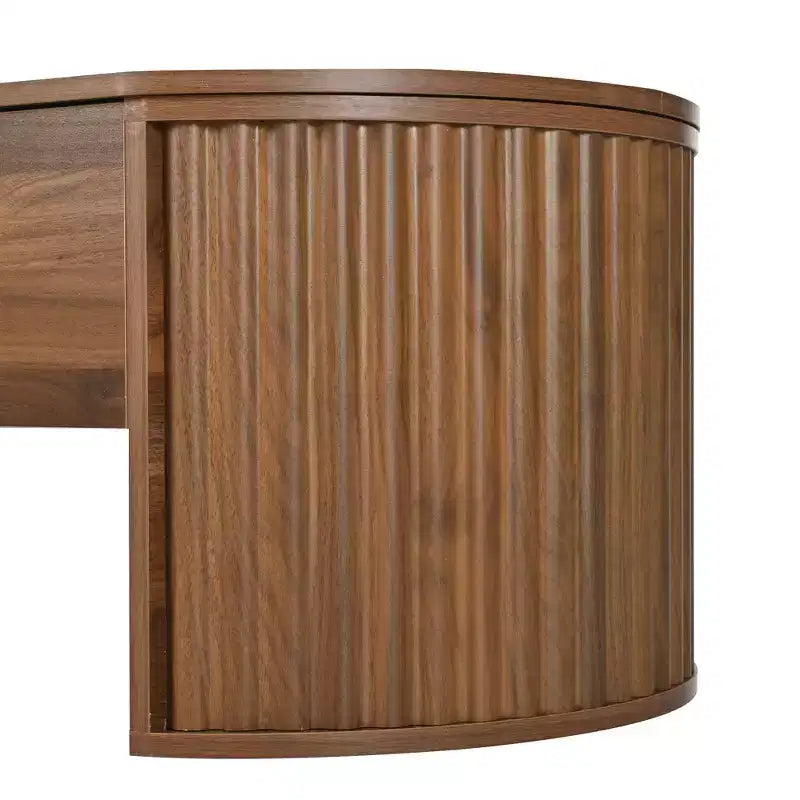 47.2 Table basse relevable avec compartiment caché, ovale, marron