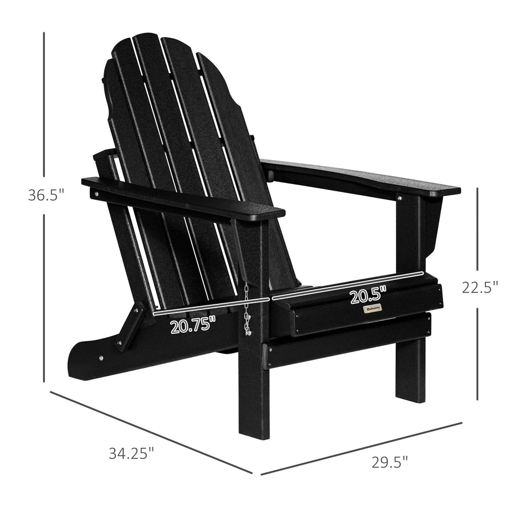 Sedia Adirondack pieghevole, sedie a sdraio in plastica HDPE per esterni per tutte le stagioni, per patio, terrazza e arredi da giardino