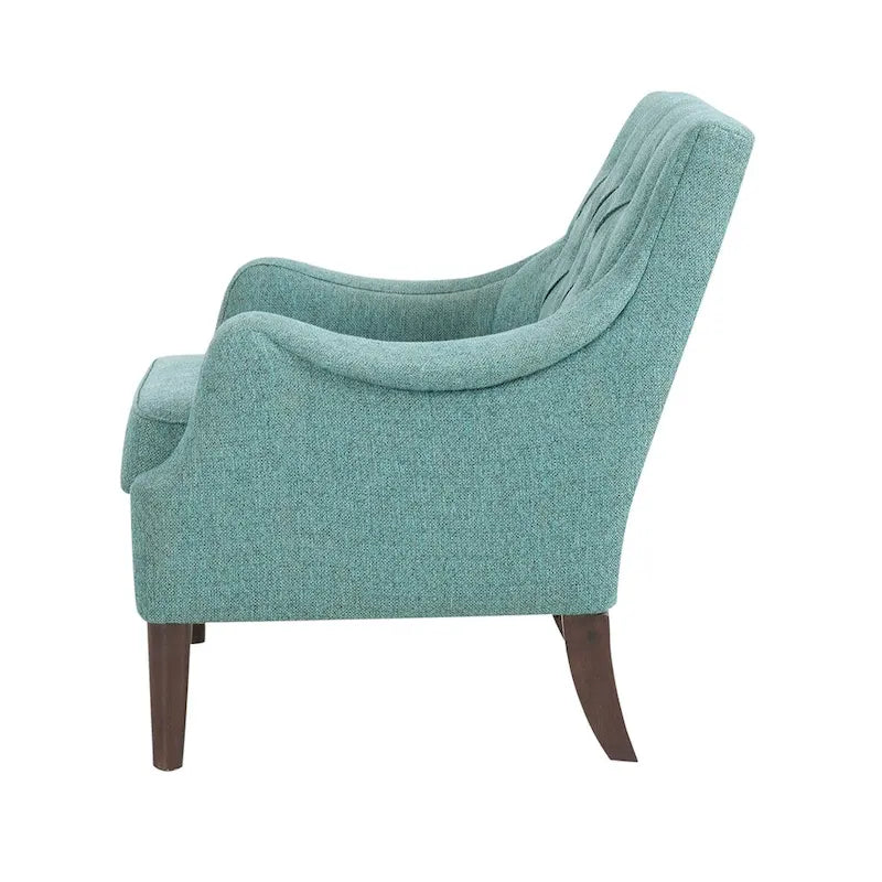 Poltrona moderna accent con bottoni capitonné
