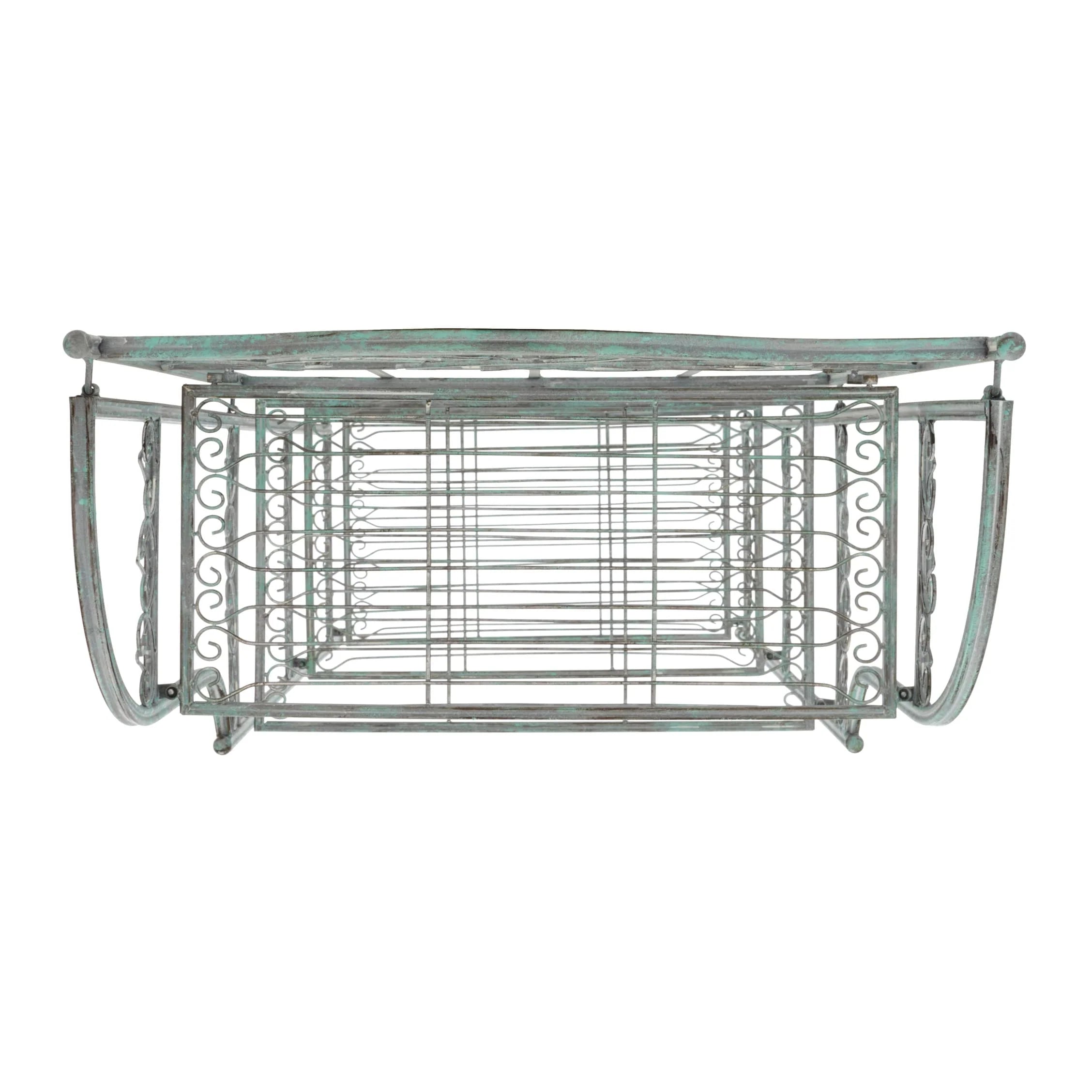 SAFAVIEH Bryn Scaffale da panettiere da esterno a 4 ripiani in ferro battuto vittoriano - 25 pollici L x 15 pollici P x 63 pollici H - 25 L x 15 P x 63 H