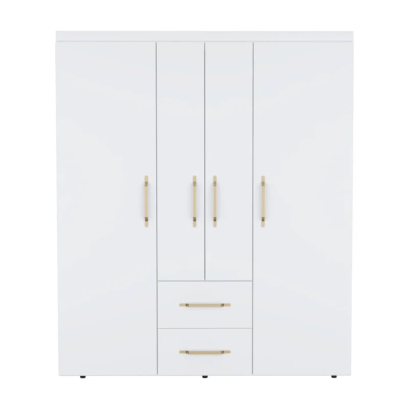 Armoire Bariloche avec tringles, étagères et 2 tiroirs