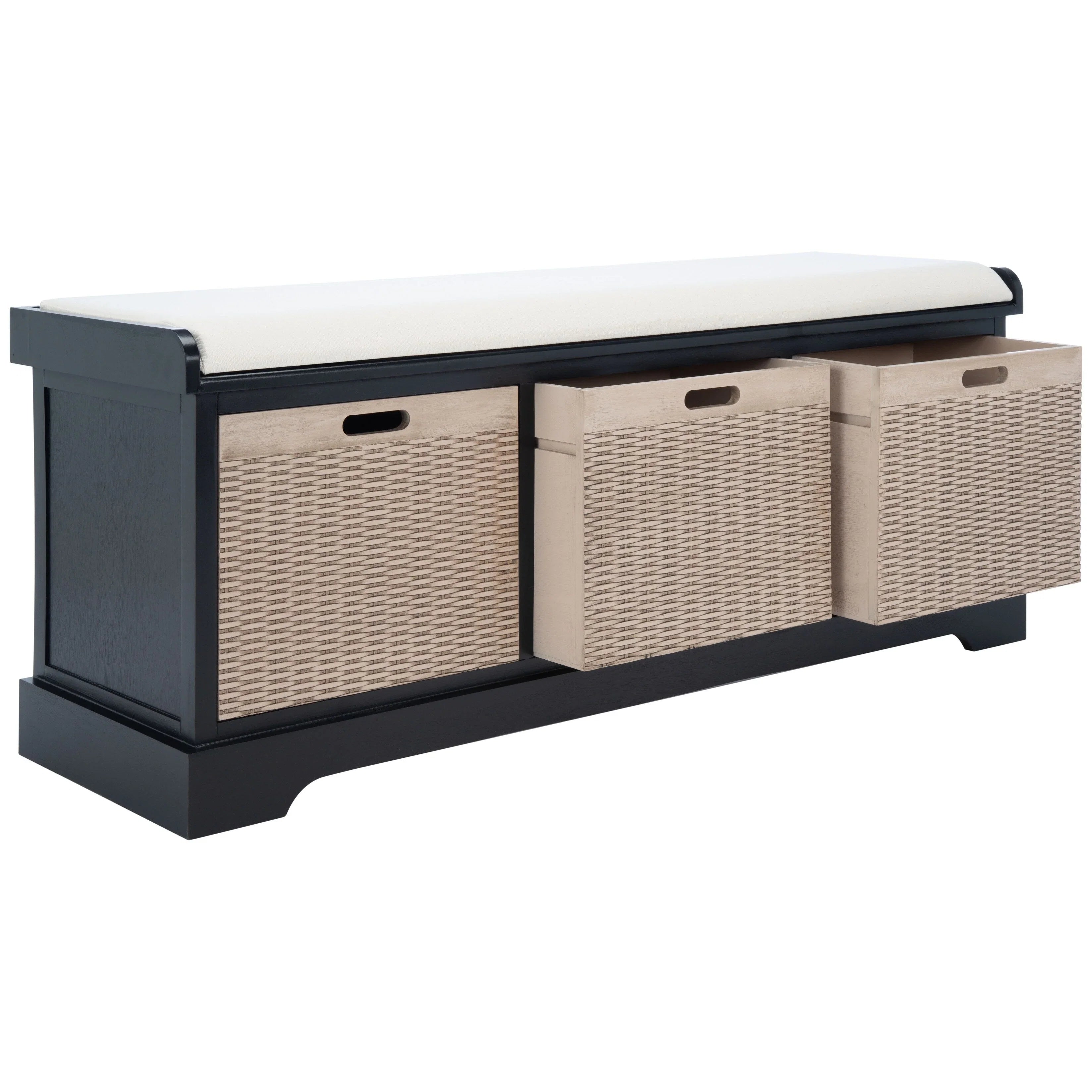 SAFAVIEH Fiorello Panca Contenitore a 3 Cassetti con Cuscino - 47,3 L x 15 P x 19 A - 47Lx15Px19A