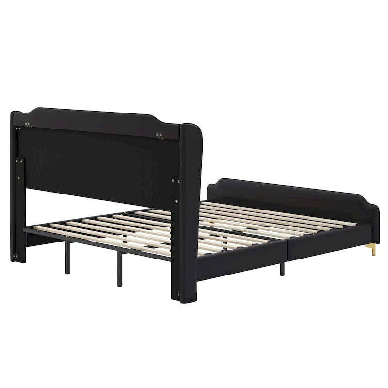 Letto Moderno Imbottito in Ecopelle