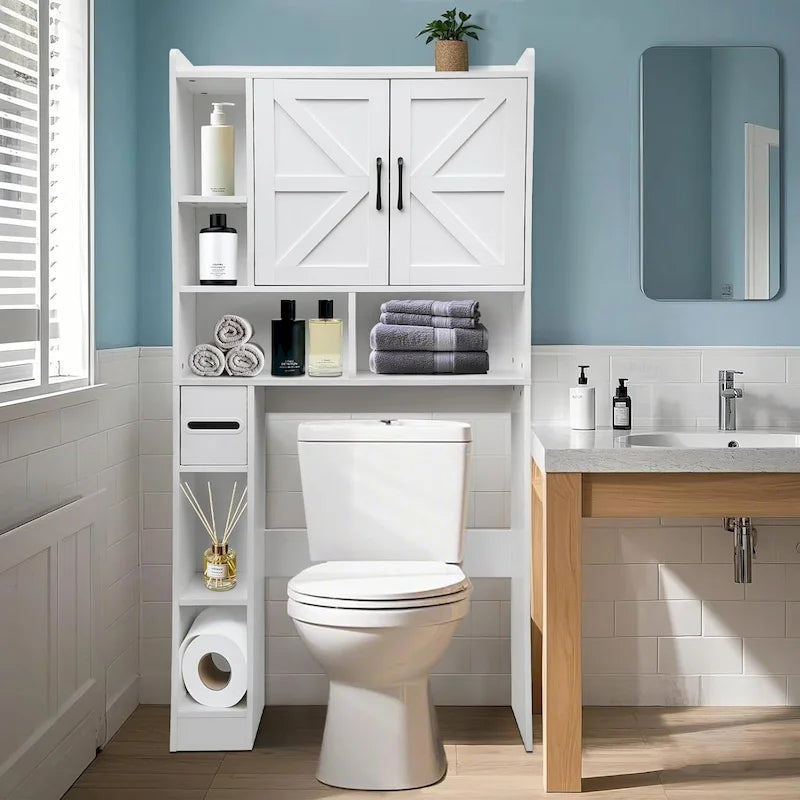 Mobiletto salvaspazio sopra il WC, Scaffali per bagno impermeabili