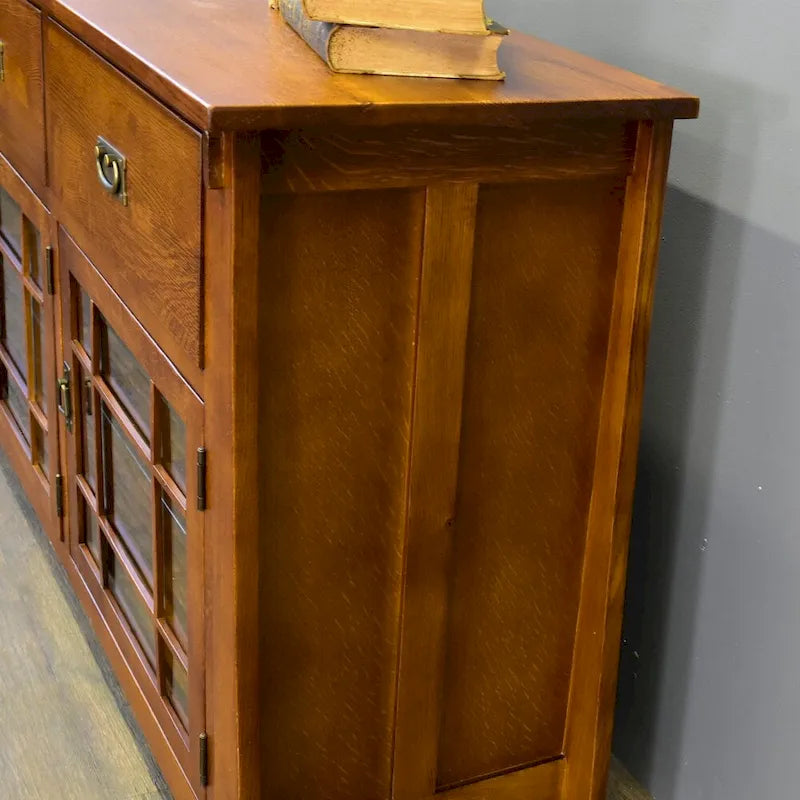 Credenza in rovere quarto di sega in stile Artigiano - 72