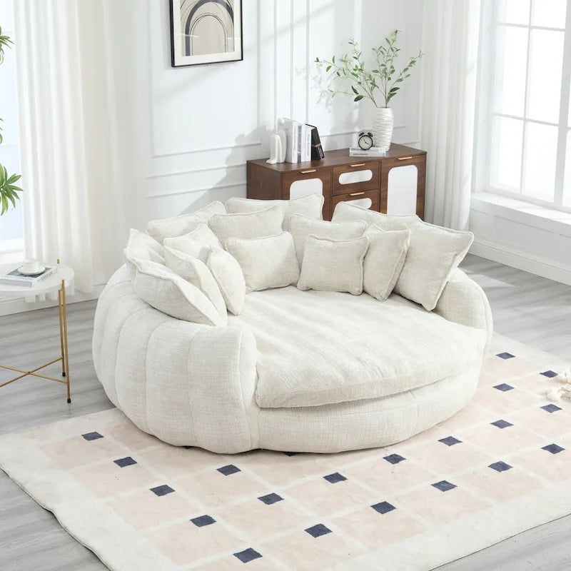Comodo divano letto matrimoniale Loaf, divano letto oversize con braccioli