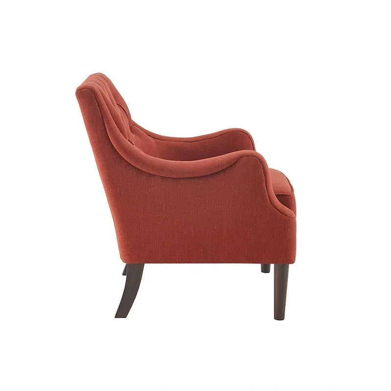Poltrona moderna accent con bottoni capitonné