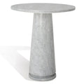 Tavolino d'appoggio rotondo alto in marmo Ghicu di SAFAVIEH Couture - 55,8 cm L x 53,3 cm P x 61 cm A - 53,3x53,3x61 cm